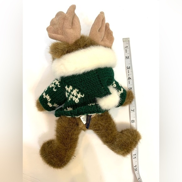 Boyds Bear 12" Spruce McMoose Moose w/ Plush Green Sweater Embroidered Sweater - Picture 5 of 5